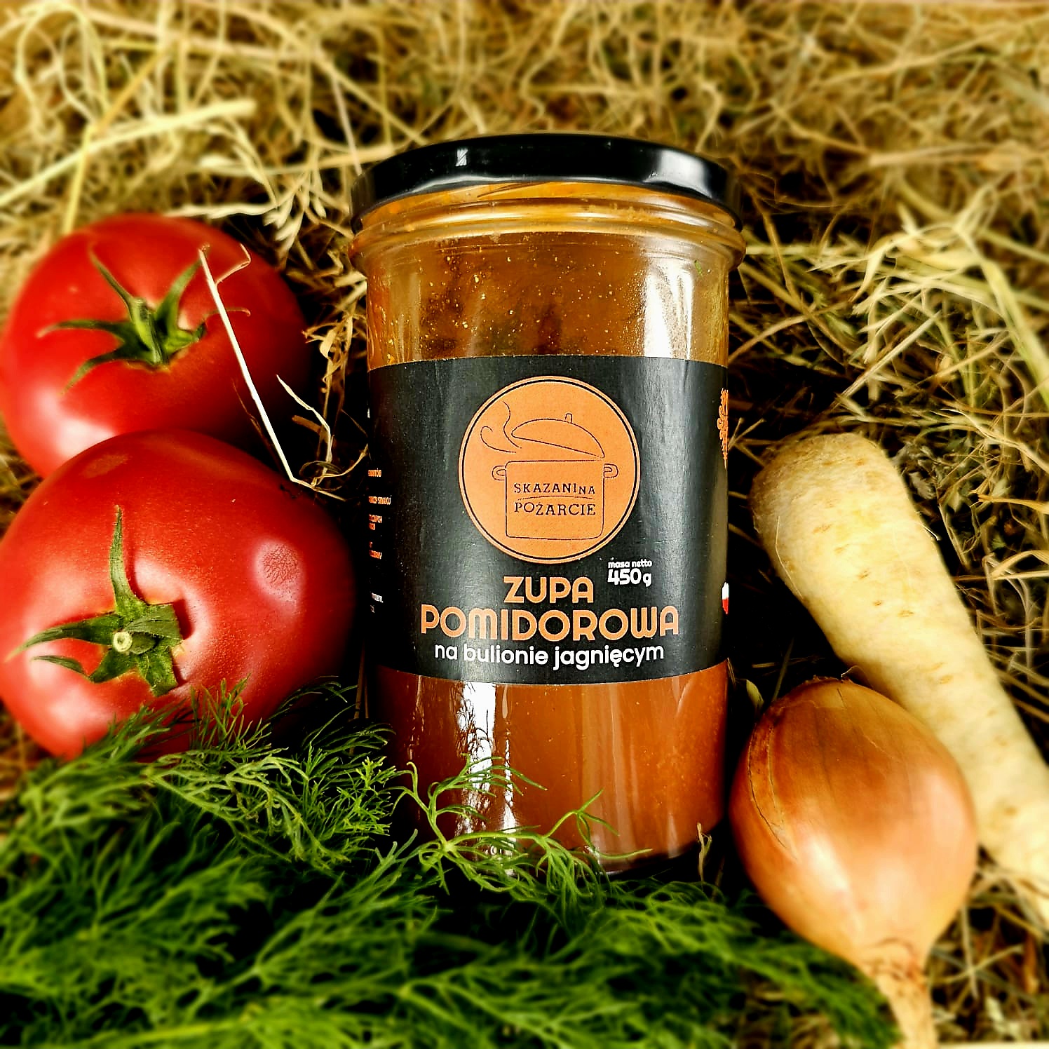 Zupa pomidorowa na bulionie jagnięcym